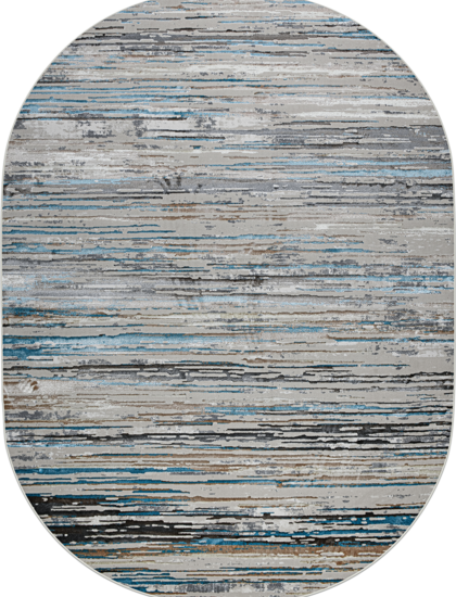 37909A oval BLUE FLS / BEIGE FLS