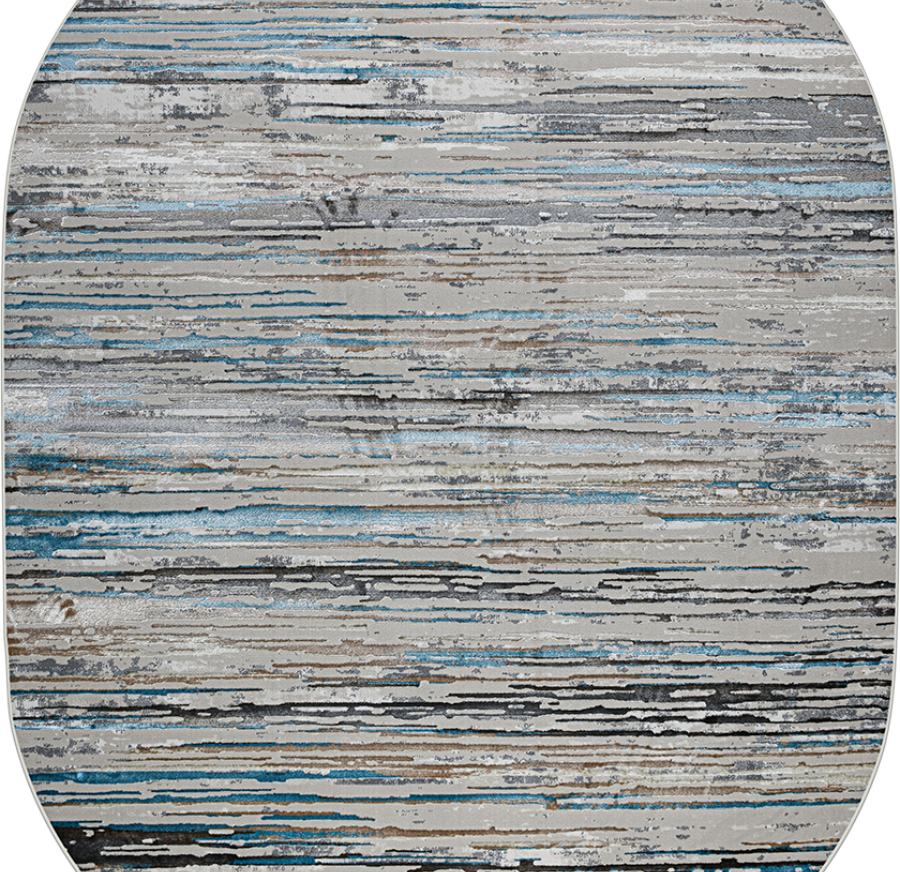 37909A oval BLUE FLS / BEIGE FLS