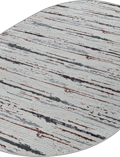 38462A oval ROSE FLS / L.GREY