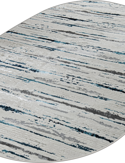 38462A oval BLUE FLS / L.GREY