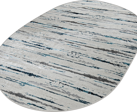 38462A oval BLUE FLS / L.GREY