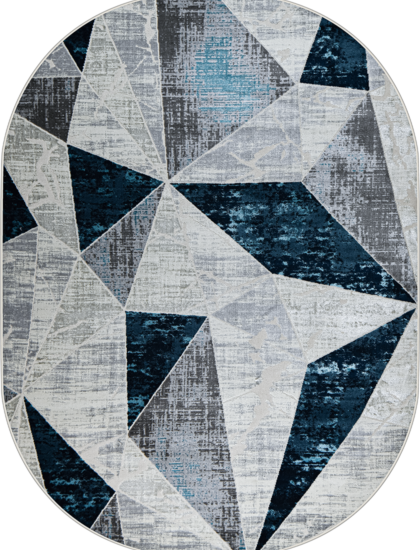 37515A oval BLUE FLS / L.GREY