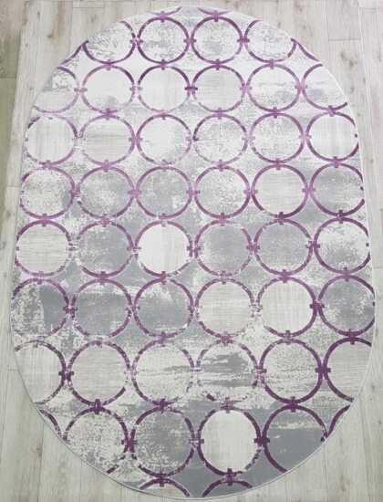 36444B oval LILA / L.GREY