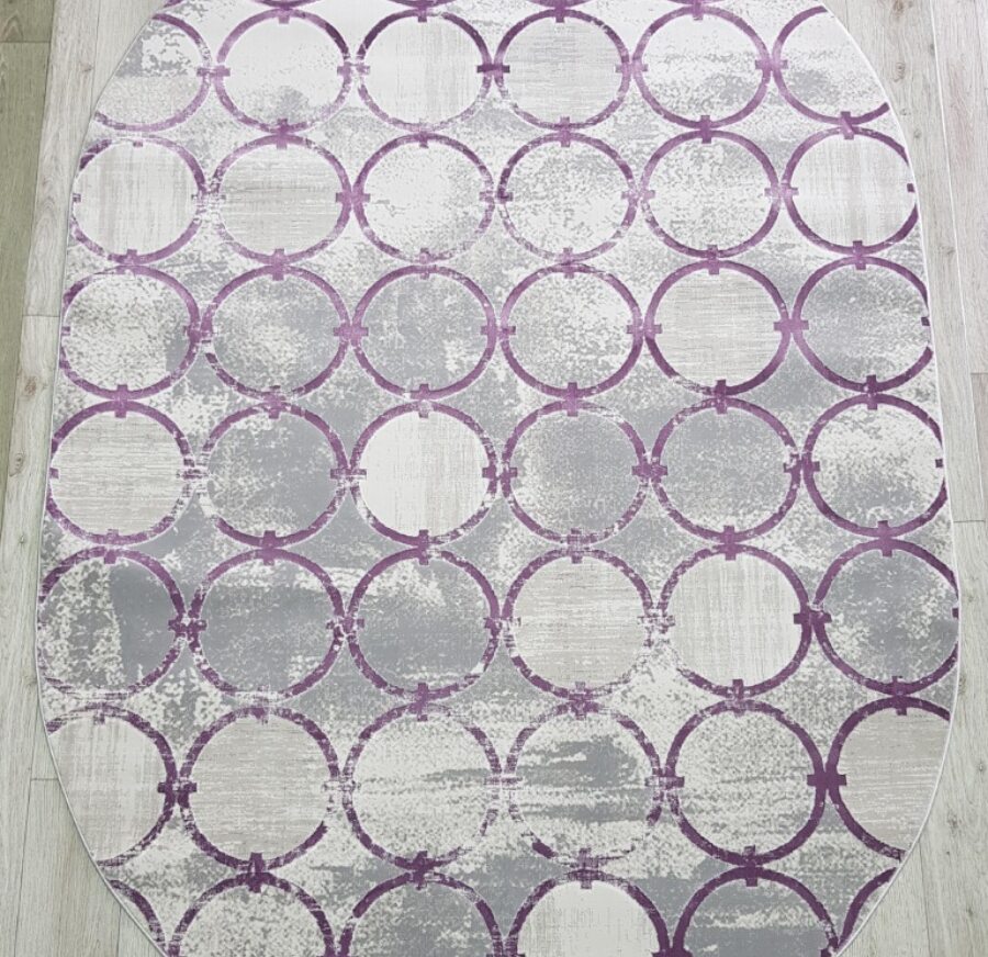 36444B oval LILA / L.GREY