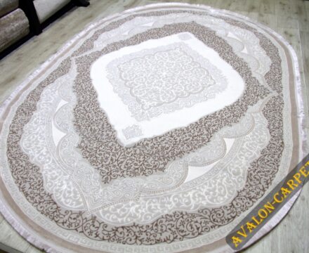 36846B oval L.BEIGE / D.VIZON