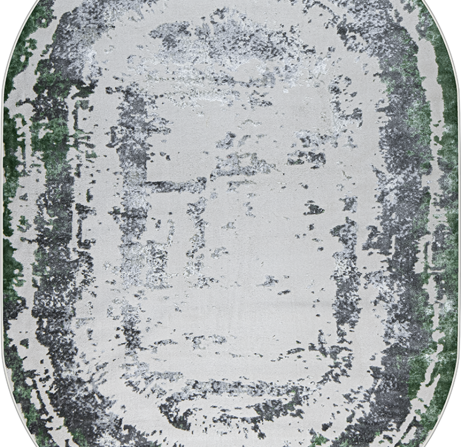 36897J oval GREEN FLS / L.GREY