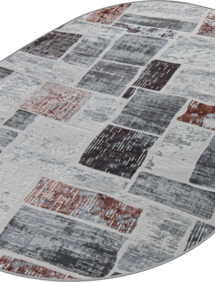 38471A oval ROSE FLS / L.GREY