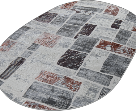 38471A oval ROSE FLS / L.GREY