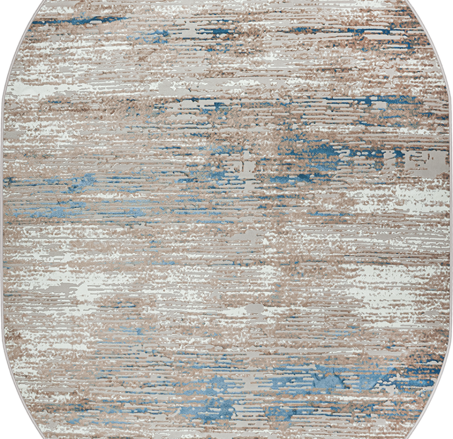 36952A oval BLUE / BEIGE