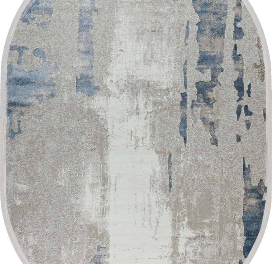 51273B oval BLUE / CREAM