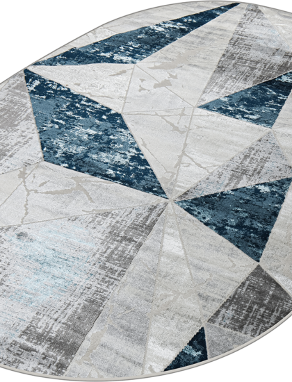 37515A oval BLUE FLS / L.GREY