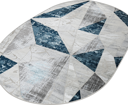 37515A oval BLUE FLS / L.GREY