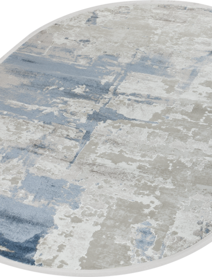 51272B oval BLUE / CREAM