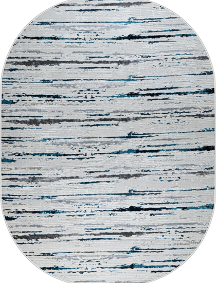 38462A oval BLUE FLS / L.GREY