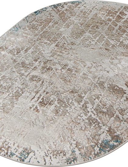 38551A oval BLUE FLS / CREAM FLS