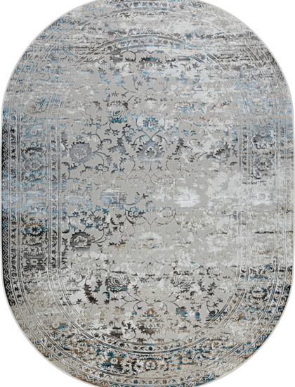 37905C oval BLUE FLS / BEIGE FLS