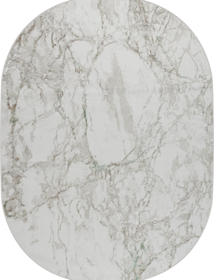 38896A oval GREEN FLS / BEIGE CK