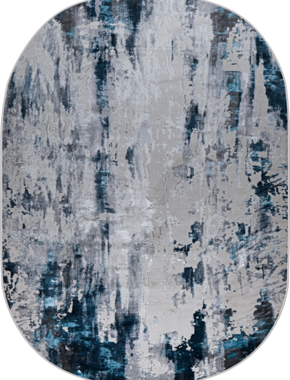 37107A oval BLUE FLS / L.GREY