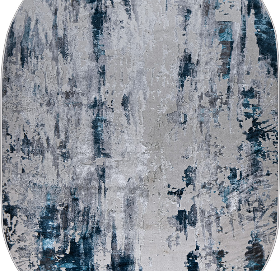 37107A oval BLUE FLS / L.GREY