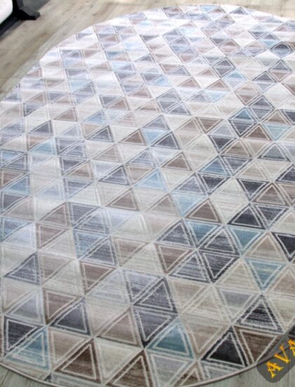 36853A oval L.BEIGE / BLUE