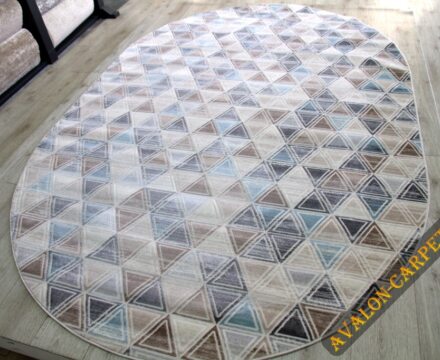 36853A oval L.BEIGE / BLUE