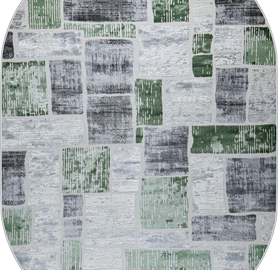 38471A oval GREEN FLS / L.GREY