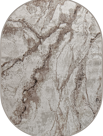 38552A oval BROWN FLS / CREAM FL