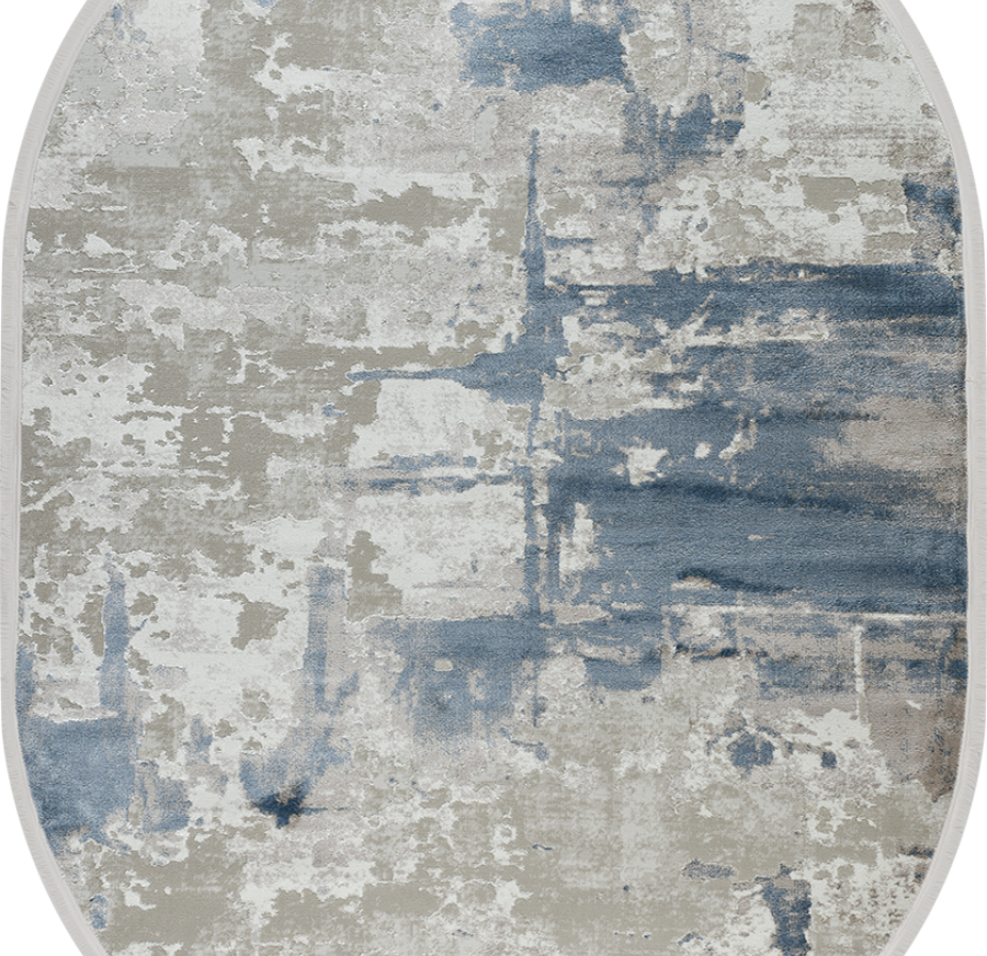 51272B oval BLUE / CREAM