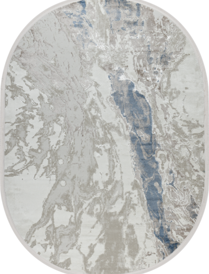 51266B oval BLUE / CREAM