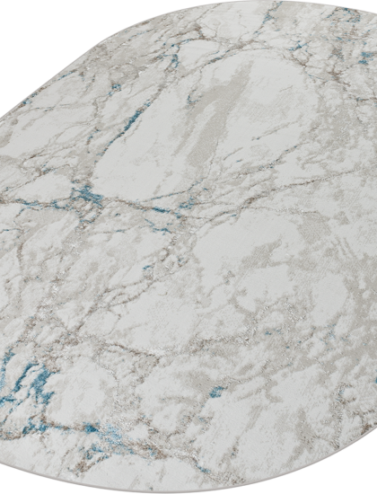 38896A oval BLUE FLS / BEIGE FLS