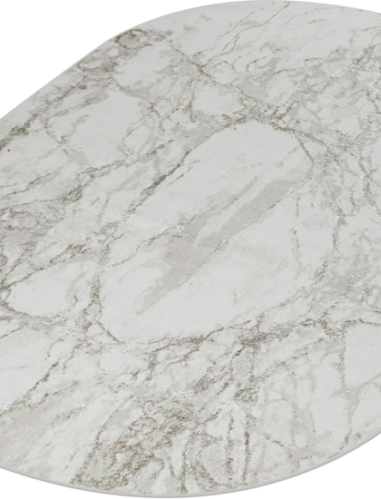 38896A oval GREEN FLS / BEIGE CK