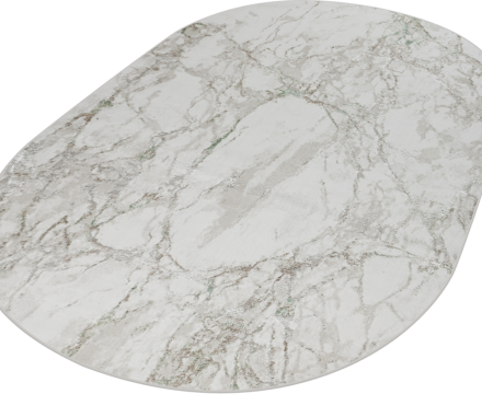 38896A oval GREEN FLS / BEIGE CK