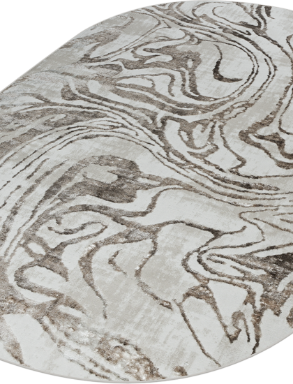 38893A oval BROWN FLS / BEIGE FL