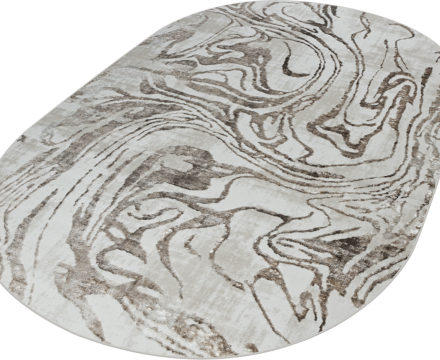 38893A oval BROWN FLS / BEIGE FL