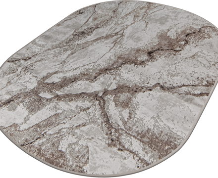 38552A oval BROWN FLS / CREAM FL