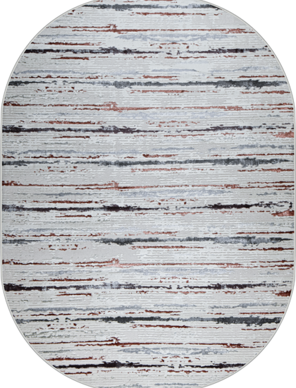 38462A oval ROSE FLS / L.GREY