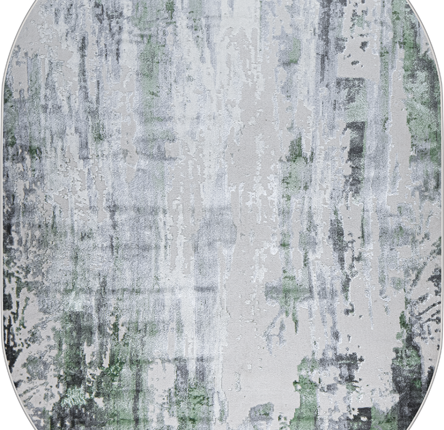 37107A oval GREEN FLS / L.GREY