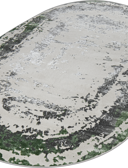 36897J oval GREEN FLS / L.GREY