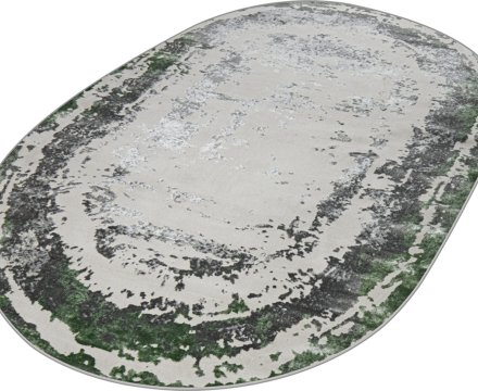 36897J oval GREEN FLS / L.GREY