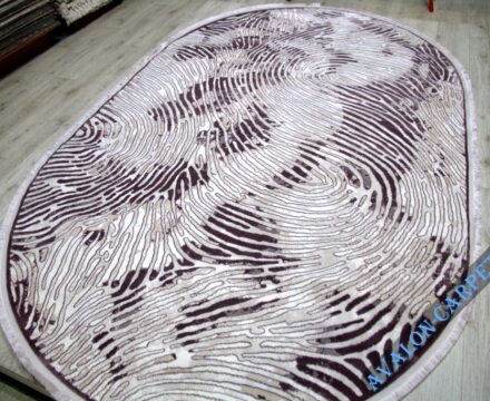 36911A oval LILA / BEIGE