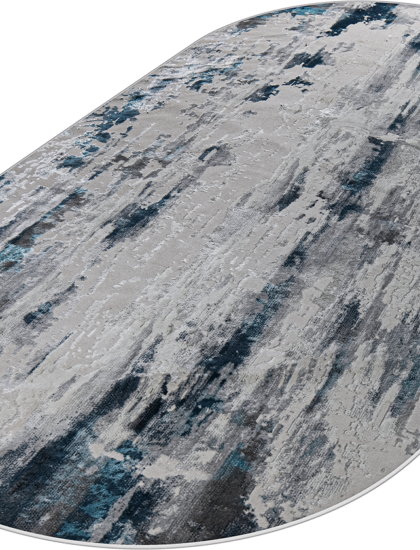 37107A oval BLUE FLS / L.GREY