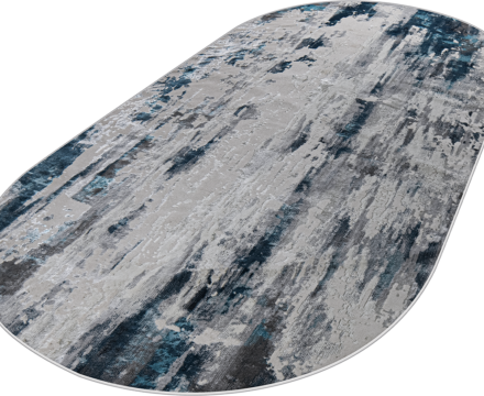 37107A oval BLUE FLS / L.GREY