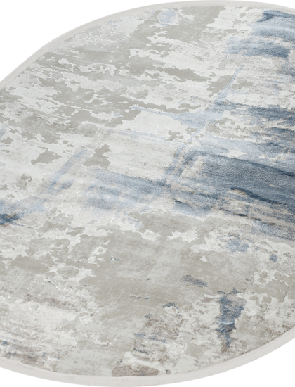 51272B oval BLUE / CREAM