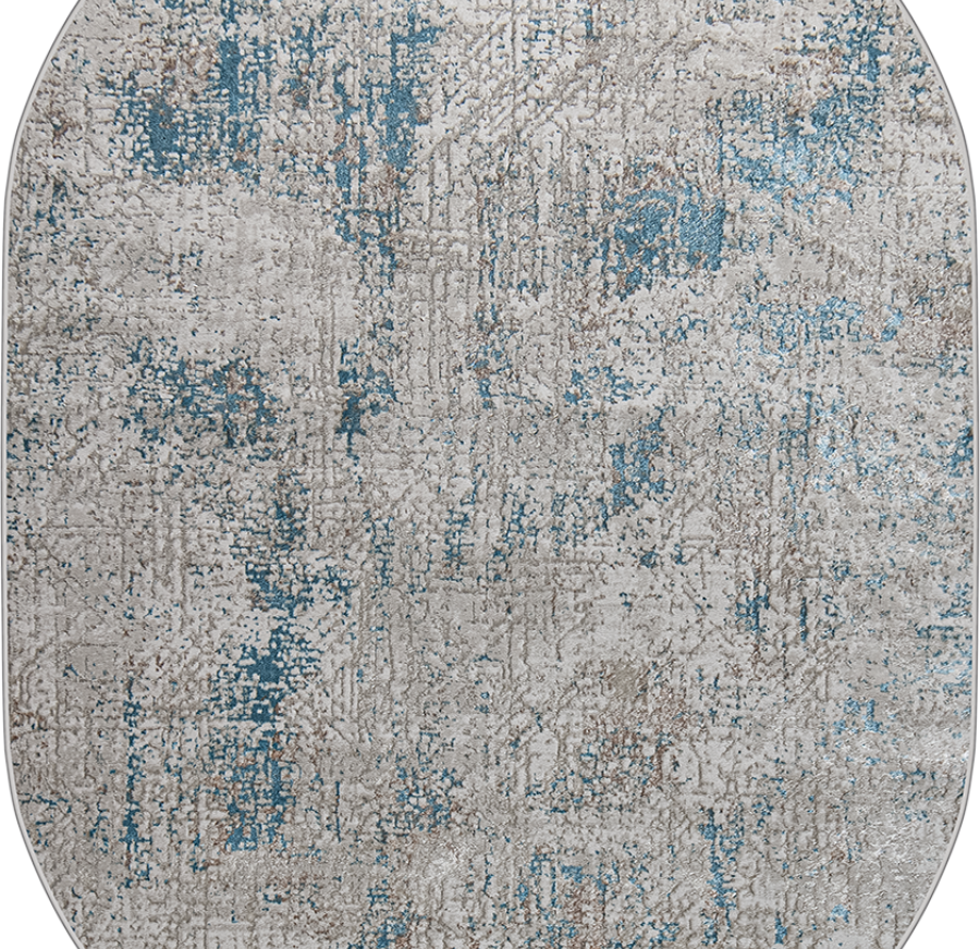 38549A oval BLUE FLS / CREAM FLS