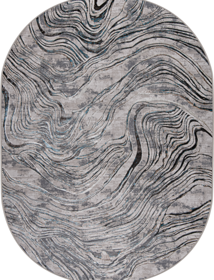 37885A oval BLUE FLS / BEIGE FLS