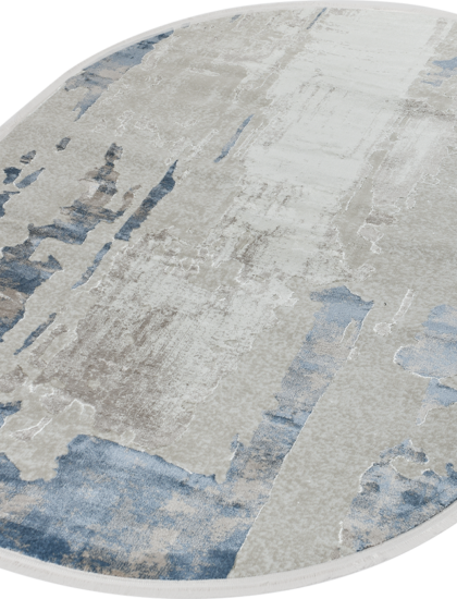 51273B oval BLUE / CREAM