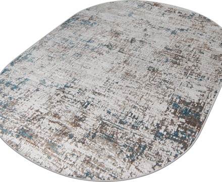 38554A oval BLUE FLS / CREAM FLS