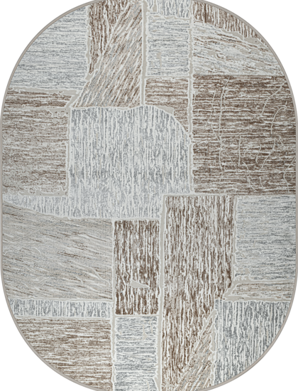 37642B oval BEIGE / D.BEIGE