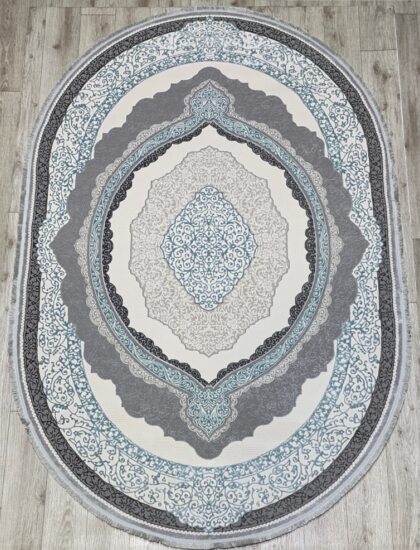 36845A oval BLUE / L.GREY