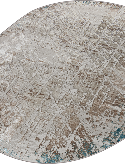 38551A oval BLUE FLS / CREAM FLS